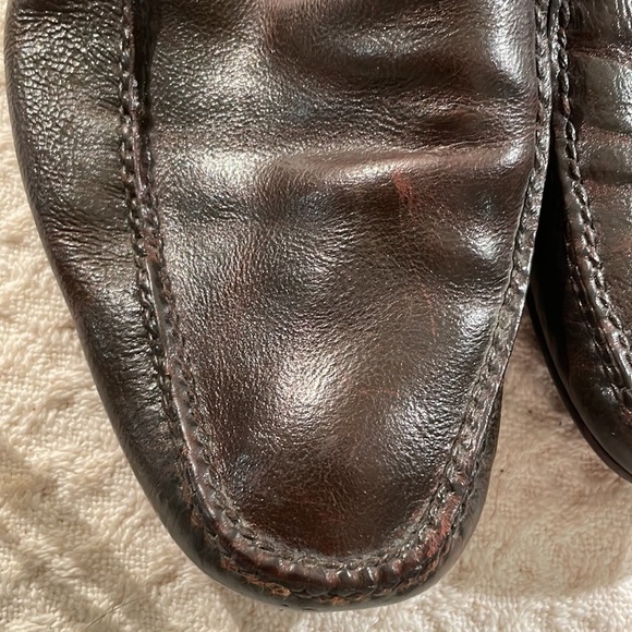 PRADA Chocolate Brown Sleek Loafers with Character - Picture 9 of 12